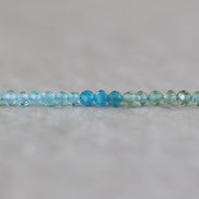 3mm Multi Color Apatite Beads – Faceted Round Micro Gemstone 15