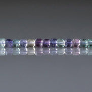 3mm AAA Multi Fluorite Beads Faceted Cube Beads 15