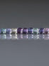3mm Multi Fluorite Beads – Faceted Cube Micro Gemstone 15" Strand