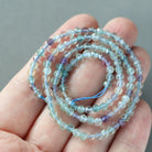 3mm Multi Fluorite Beads ‚Äì Faceted Round Micro Gemstone 15" Strand