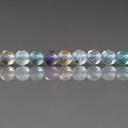 3mm Multi Fluorite Beads ‚Äì Faceted Round Micro Gemstone 15