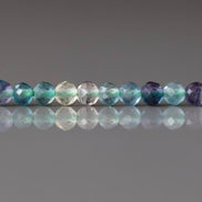 3mm Multi Fluorite Beads ‚Äì Faceted Round Micro Gemstone 15