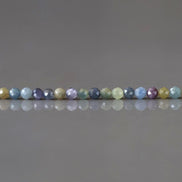 3mm Multi Sapphire Beads Faceted 3” Raw Colorful Sapphire Genuine Gemstone Beads Jewelry Making Beading Craft Gift September Birthstone
