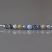 3mm Multi Sapphire Beads Faceted 3” Raw Colorful Sapphire Genuine Gemstone Beads Jewelry Making Beading Craft Gift September Birthstone