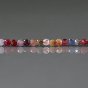 3mm Multi Spinel Beads - Faceted Round Micro Gemstone 15