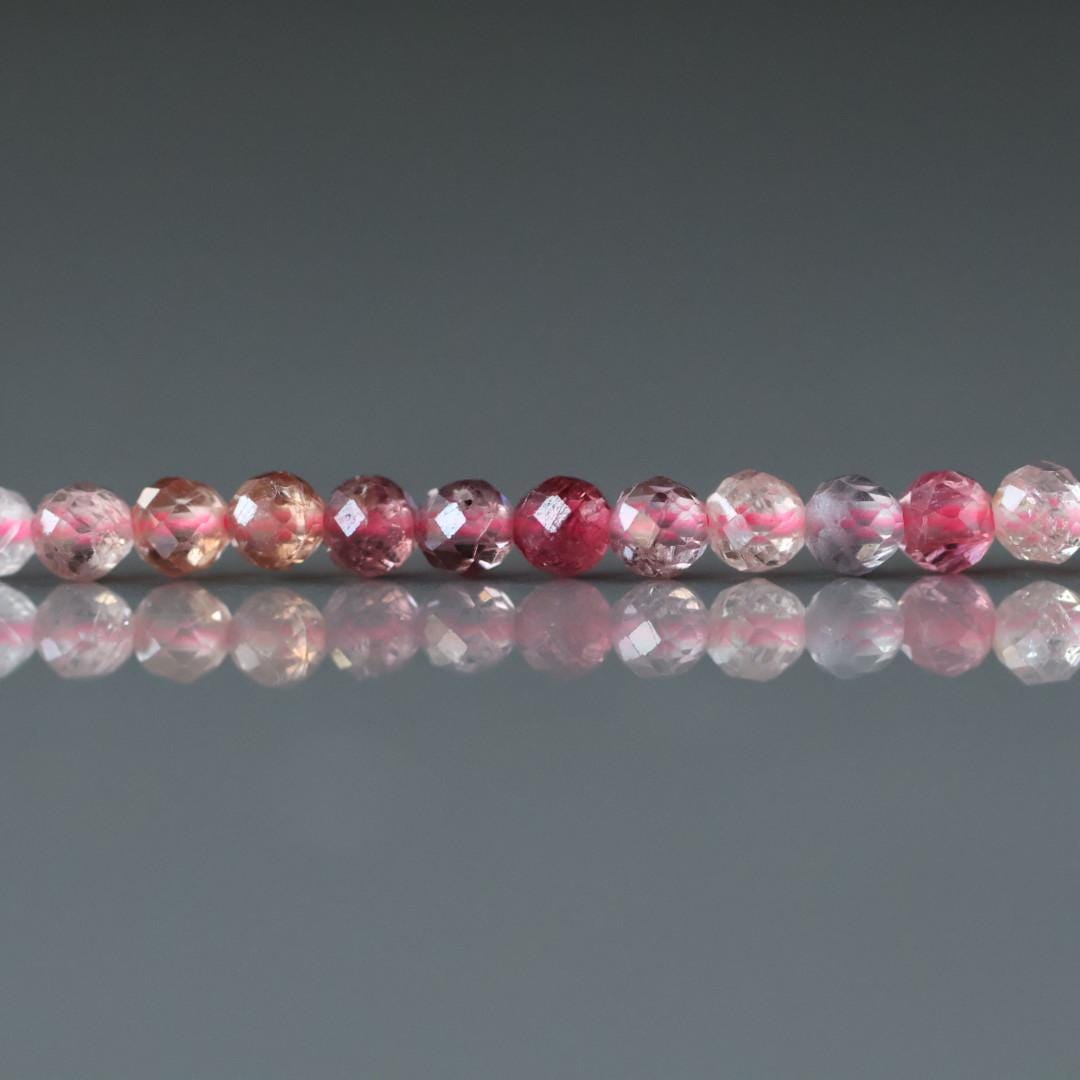3mm Multi Spinel Faceted Beads 7" Colorful Spinel Pink Genuine Gemstone Beads for Jewelry Making Beading Craft Gift Beads