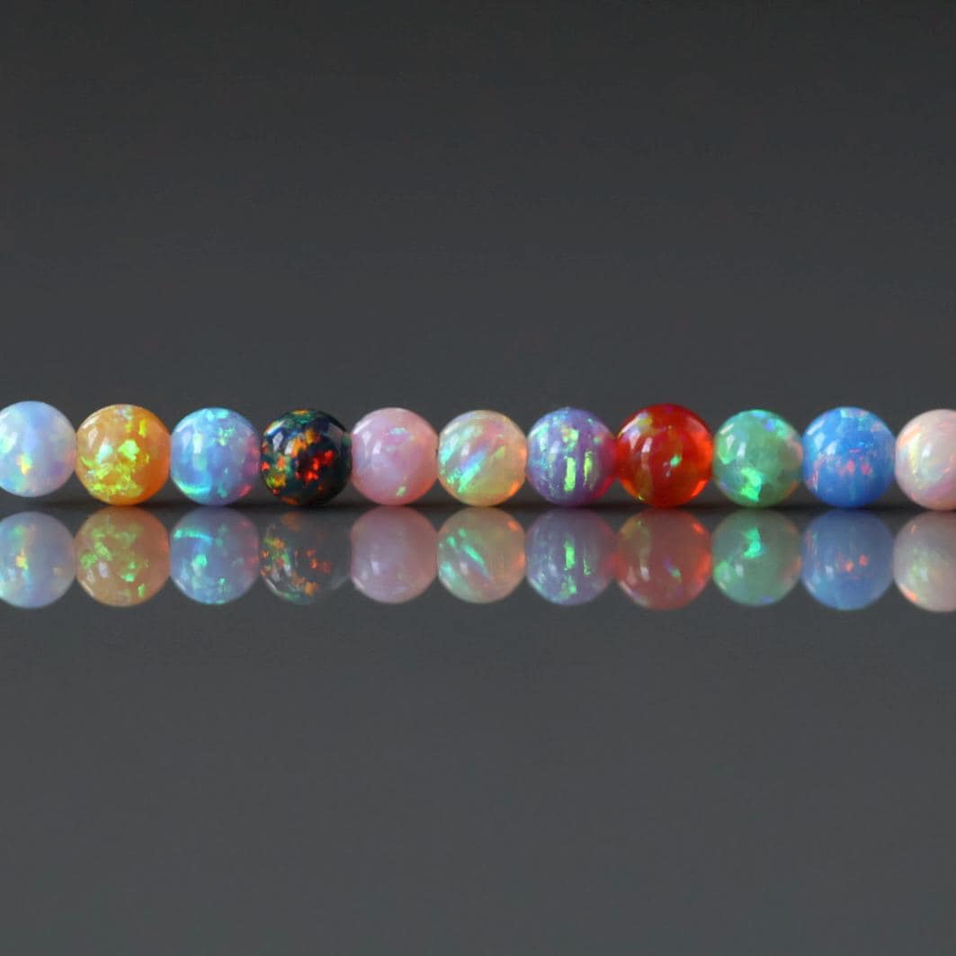 3mm Opal Beads Lot Mixed Colors Opals Colorful Opal Beads Multi Color Opal Beads Fully Drilled for Jewelry Making Beading Craft Gift Beads