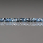 3mm Natural Aquamarine Beads with Black Tourmaline 15