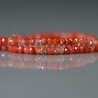 3mm Natural Carnelian Beads - Faceted Rondelle Natural Gemstone 12.5"
