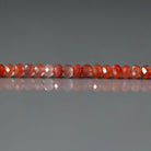 3mm Natural Carnelian Beads - Faceted Rondelle Natural Gemstone 12.5"