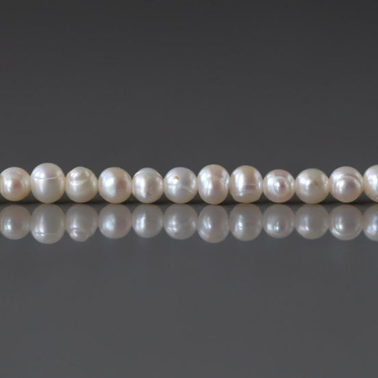 3mm Natural Freshwater Pearl Potato Beads - 14.5" Strand