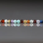 3mm Natural Multi Gemstone Beads - Faceted Round Micro Gemstone 15" Strand