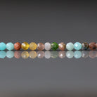 3mm Natural Multi Gemstone Beads - Faceted Round Micro Gemstone 15" Strand