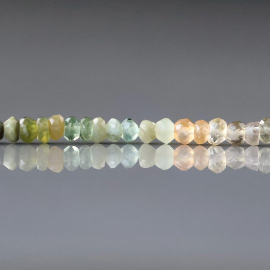 3mm Multi Gemstone Hand Faceted Beads 12.5" Colorful Rainbow Tiny Gemstone Beads for Jewelry Making Beading Gift for Crafter
