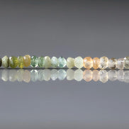 3mm Natural Multi Gemstone Beads - Hand Faceted Rondelle Gemstone 12.5