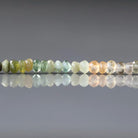 3mm Natural Multi Gemstone Beads - Hand Faceted Rondelle Gemstone 12.5" Strand