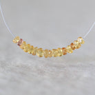 3mm Natural Orange Padparadscha Sapphire Rondelle Beads Faceted 1” Genuine Golden Gemstone For DIY Jewelry Making Supplies