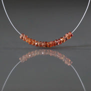3mm Natural Padparadscha Sapphire Rondelle Beads Faceted 1” Genuine Orange Sapphire Gemstone For DIY Jewelry Making September Birthstone