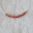 3mm Natural Padparadscha Sapphire Rondelle Beads Faceted 1” Genuine Orange Sapphire Gemstone For DIY Jewelry Making September Birthstone