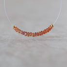 3mm Natural Padparadscha Sapphire Rondelle Beads Faceted 1” Genuine Orange Sapphire Gemstone For DIY Jewelry Making September Birthstone
