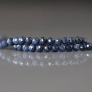 3mm Natural Sapphire Beads Dark Blue Sapphire Faceted Genuine Gemstone Beads Jewelry Making Beading Craft Gift September Birthstone