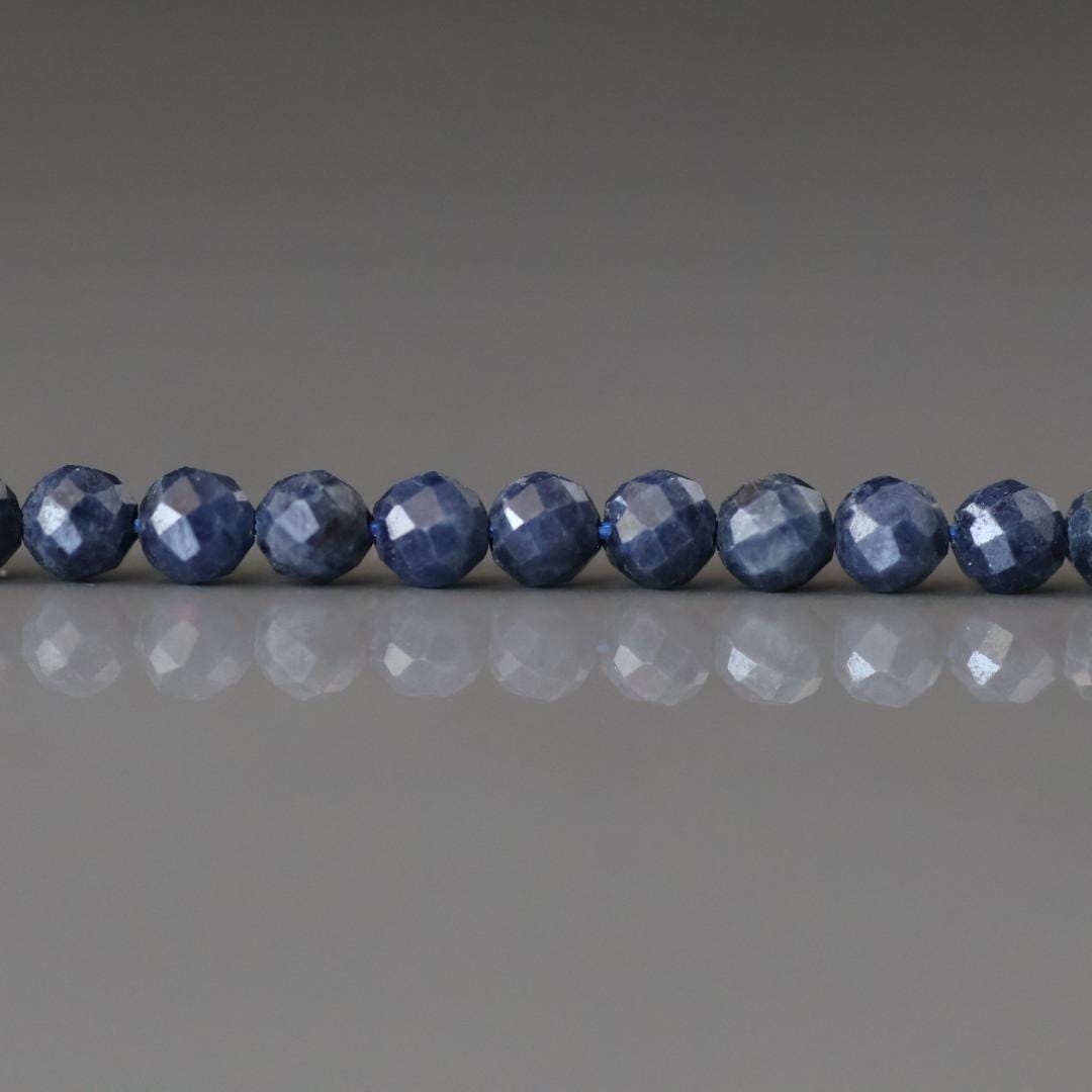 3mm Natural Sapphire Beads Dark Blue Sapphire Faceted Genuine Gemstone Beads Jewelry Making Beading Craft Gift September Birthstone