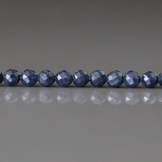 3mm Natural Sapphire Beads Dark Blue Sapphire Faceted Genuine Gemstone Beads Jewelry Making Beading Craft Gift September Birthstone