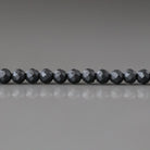 3mm Natural Shungite Beads - Faceted Round Micro Gemstone 15" Strand