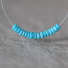 3mm 3.5mm Natural Sleeping Beauty Turquoise Rondelle Beads Smooth 1” Gemstone Beads DIY Jewelry Making December Birthstone