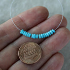 3mm 3.5mm Natural Sleeping Beauty Turquoise Rondelle Beads Smooth 1” Gemstone Beads DIY Jewelry Making December Birthstone