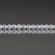 3mm Natural White Agate Micro Faceted Beads 15