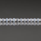 3mm Natural White Agate Beads - Faceted Round Micro Gemstone 15" Strand