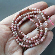3mm Norwegian Thulite Beads Faceted Genuine Tiny Beads 15