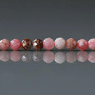3mm Norwegian Thulite Beads – Faceted Round Micro Gemstone 15" Strand