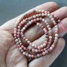 3mm Norwegian Thulite Beads – Faceted Round Micro Gemstone 15" Strand