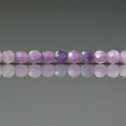 3mm Ombre Lepidolite Beads ‚Äì Faceted Round Micro Gemstone 15
