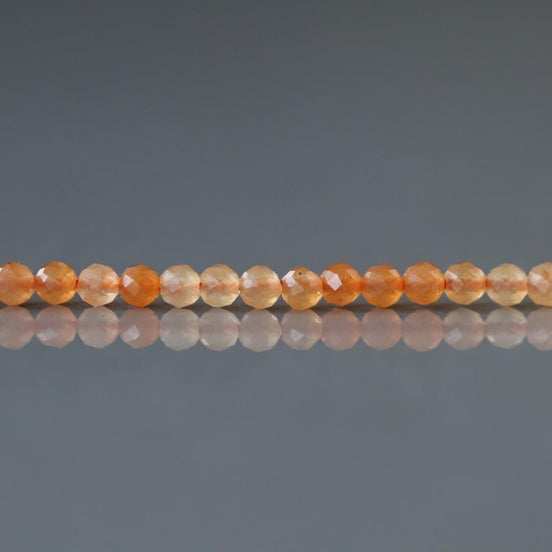 3mm Natural Orange Aventurine Beads Micro Faceted Beads 15" Natural Aventurine Gemstone Beads Beading Crafter Gift DIY jewelry