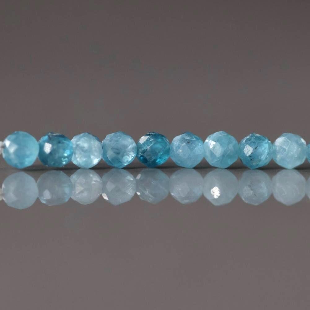 3mm Paraiba Kyanite Beads Micro Faceted Beads 14 PCs Rare Kyanite Gemstone Beads Beading Crafter Gift