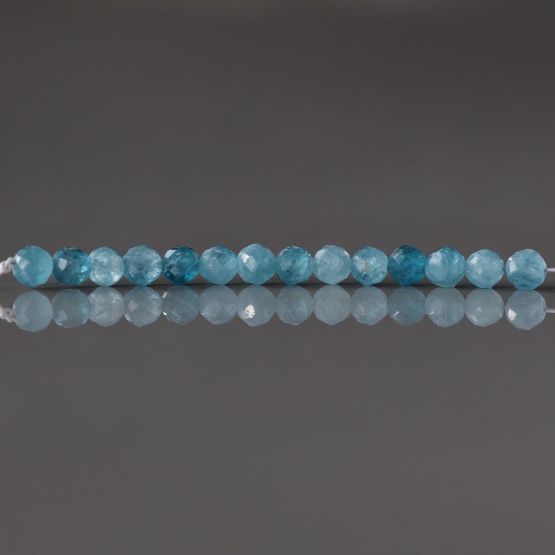 3mm Paraiba Kyanite Beads Micro Faceted Beads 14 PCs Rare Kyanite Gemstone Beads Beading Crafter Gift