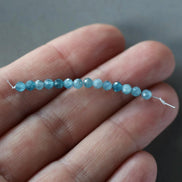 3mm Paraiba Kyanite Beads Micro Faceted Beads 14 PCs Rare Kyanite Gemstone Beads Beading Crafter Gift