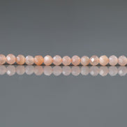 3mm AAA Peach Moonstone Faceted Beads 15