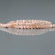 3mm AAA Peach Moonstone Faceted Beads 15