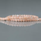 3mm Peach Moonstone Beads – Faceted Round Micro Gemstone 15" Strand