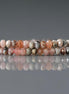 3mm Peach Rhodochrosite Beads - Faceted Rondelle Micro Gemstone 15" Strand