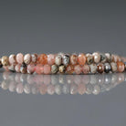 3mm Peach Rhodochrosite Beads - Faceted Rondelle Micro Gemstone 15" Strand