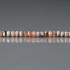 3mm Peach Rhodochrosite Beads - Faceted Rondelle Micro Gemstone 15" Strand