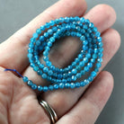 3mm Peacock Apatite Beads – Faceted Round Micro Gemstone 15" Strand