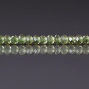3mm AAA Peridot Faceted Rondel Beads 15
