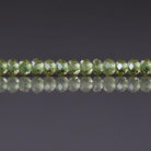 3mm Peridot Beads – Faceted Rondelle Micro Gemstone 15" Strand