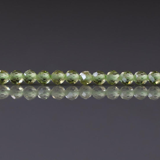 3mm AAA Peridot Faceted Beads 15" Transparent Green Gemstone Beads for Jewelry Making Beading Craft Gift August Birthstone Beads